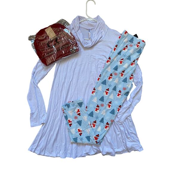Winter/Christmas Snowmen Comfy Outfit- Medium Tunic and OS Leggings - Picture 1 of 9